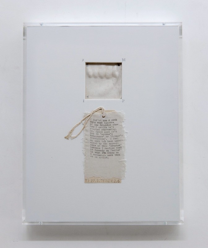1976/2015, Perspex, white card, plaster, cotton, ink, string, wood, 35.5 × 28 cm each. Collection of Museum of Modern Art, New York.