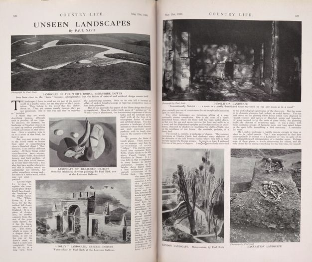 Journal spread. Six black and white images accompany the article. The images are photographs or reproductions of works of art. The journal information is repeated on the top of each page.