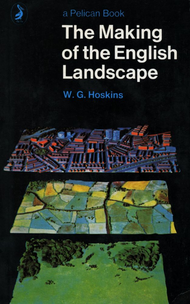 Book cover. Three views of computer-generated landscapes are stacked, one over the other. The bottom is all green with some trees. The middle is broken up into patches of green, blue, and yellow fields. The top is a blue and red city plan.