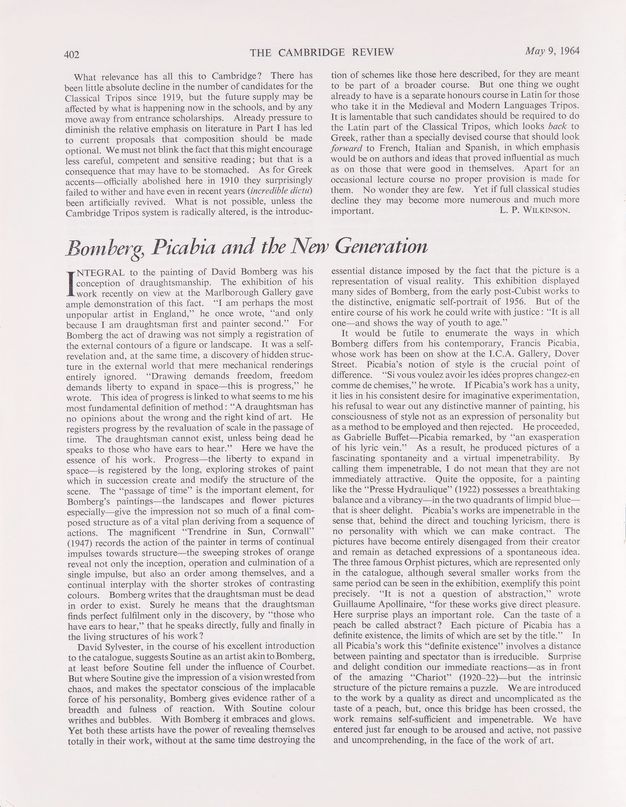 Page of a journal. The first of a two-page article is printed in two columns.
