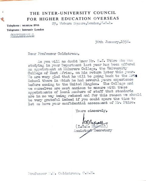 Typewritten letter includes a request to “let us have your confidential assessment of Mr. Nitro”.