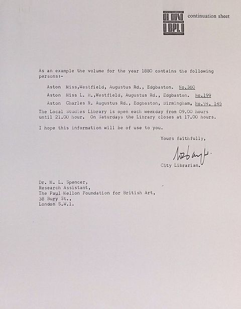 Typewritten document. The second of a two-page letter includes information related to Charles Reginauld Aston.