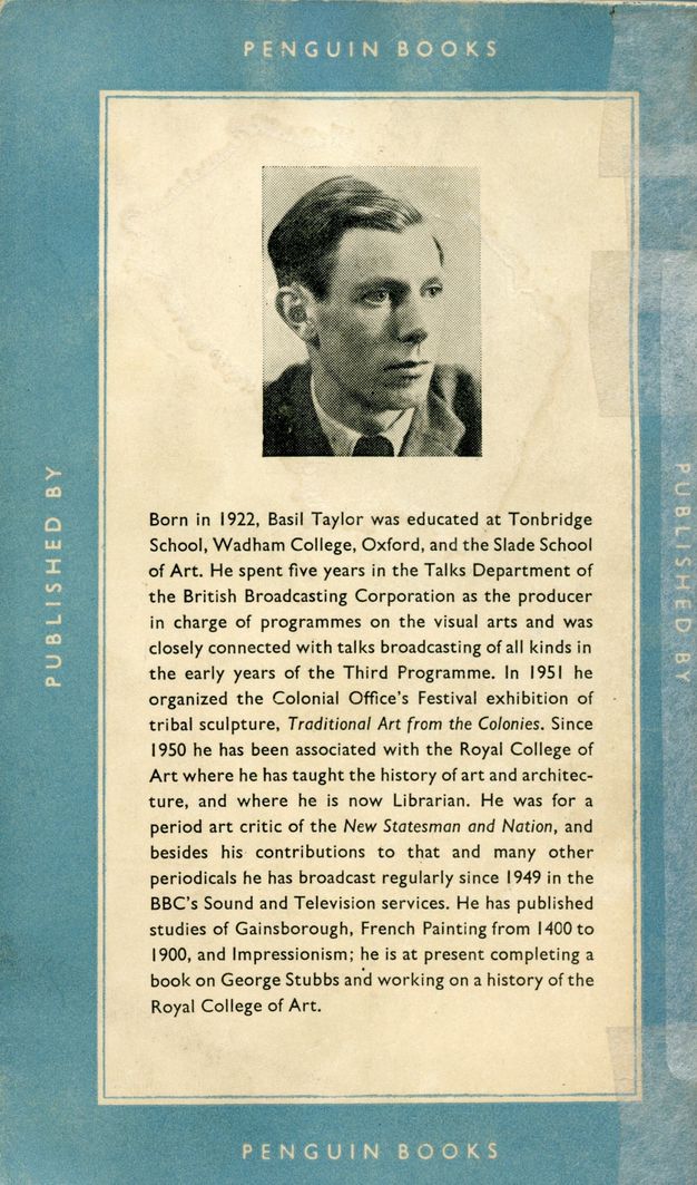 Back book cover. A black and white photograph of a clean-shaven, pale-skinned man is accompanied by a biography.