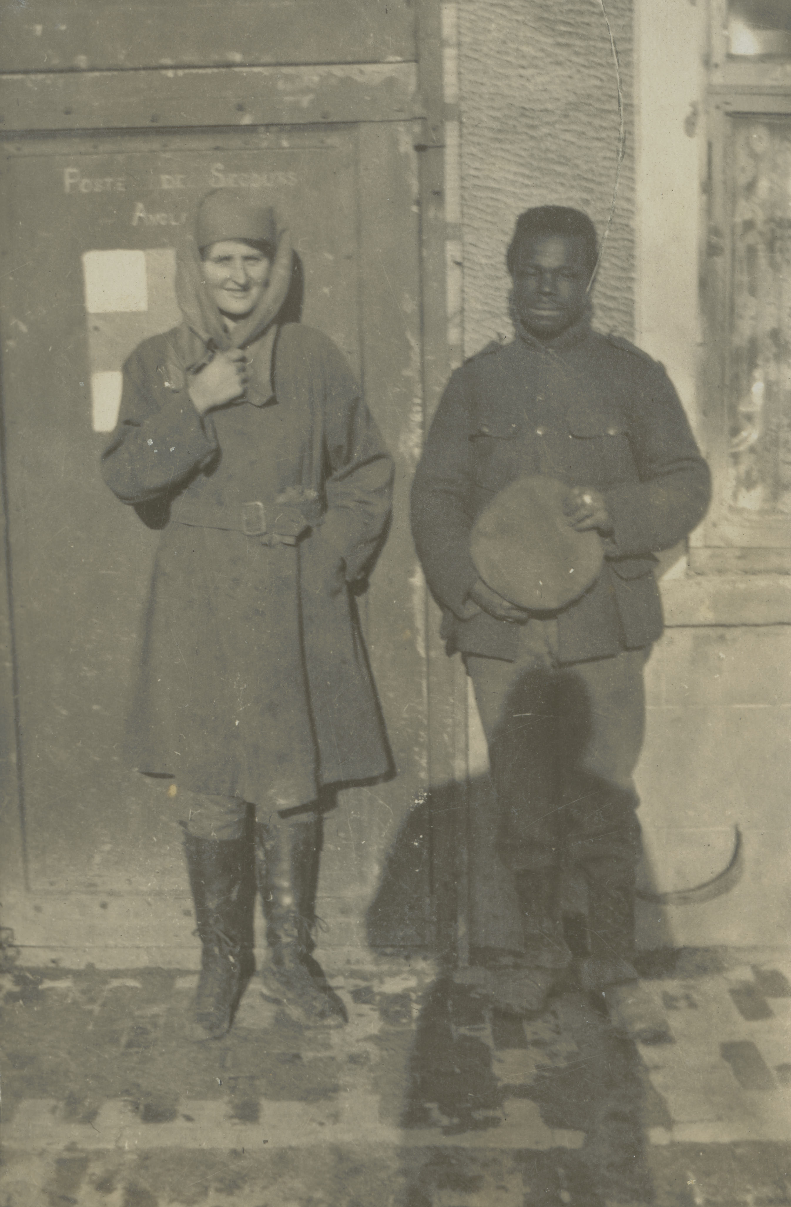 Mairi Chisholm with Jean Batiste, a Belgian Congolese soldier, undated.