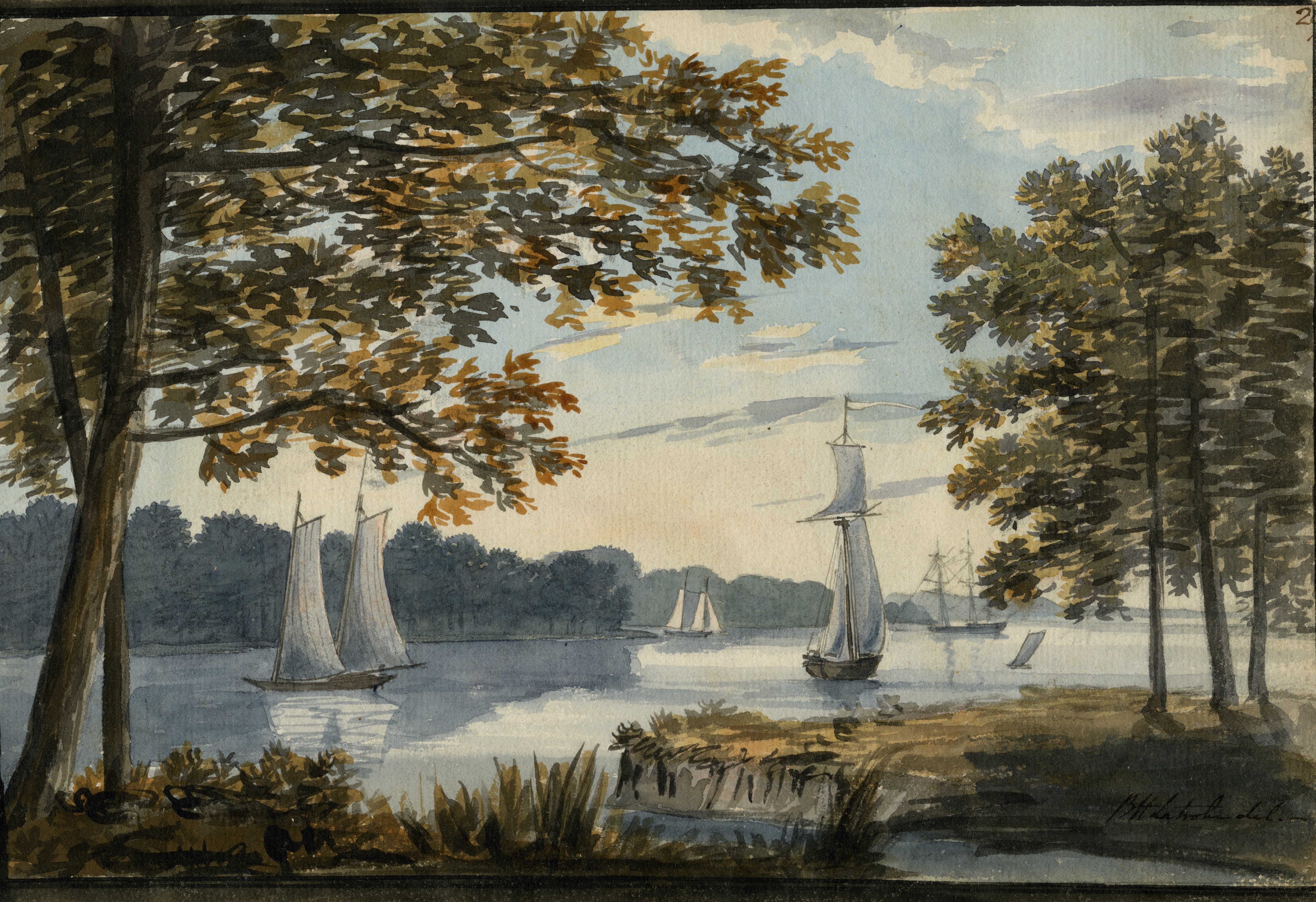 1796, watercolour, 17.7 x 26.6 cm. Collection of Maryland Historical Society (1960-108-1-1-26).
