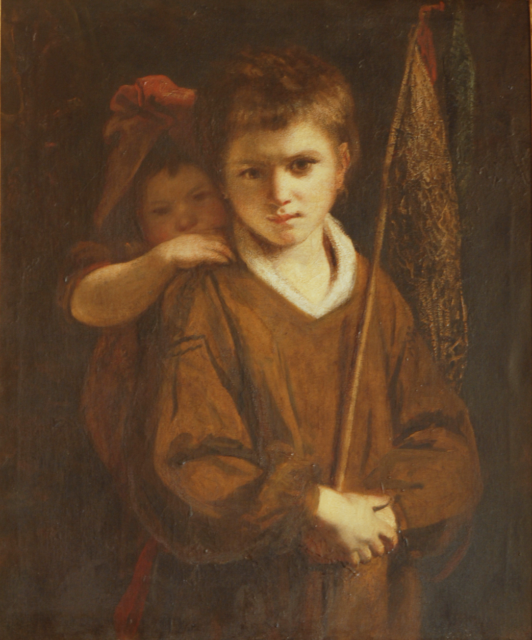 1775, oil on canvas, 76.2 × 63.5 cm. The Faringdon Collection Trust, Buscot Park. Mannings no. 2016. This image represents the exact object shown at the British Institution loan exhibition of 1823 as cat. no. 4, <i>Boy with Cabbage Nets</i>