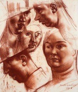 Study of Heads for “Merry-Go-Round”