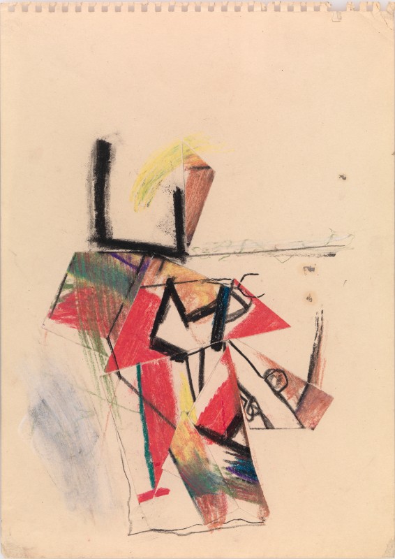 collage, pastel and pencil on paper, 35 × 25 cm. Private Collection