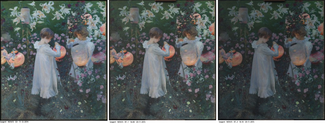 <i>“Carnation, Lily, Lily, Rose”</i>, 1885–86, oil on canvas, 218.5 × 197 cm