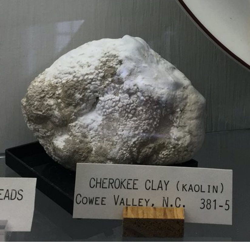 Unaker on display at the Gem & Mineral Museum in Franklin, North Carolina