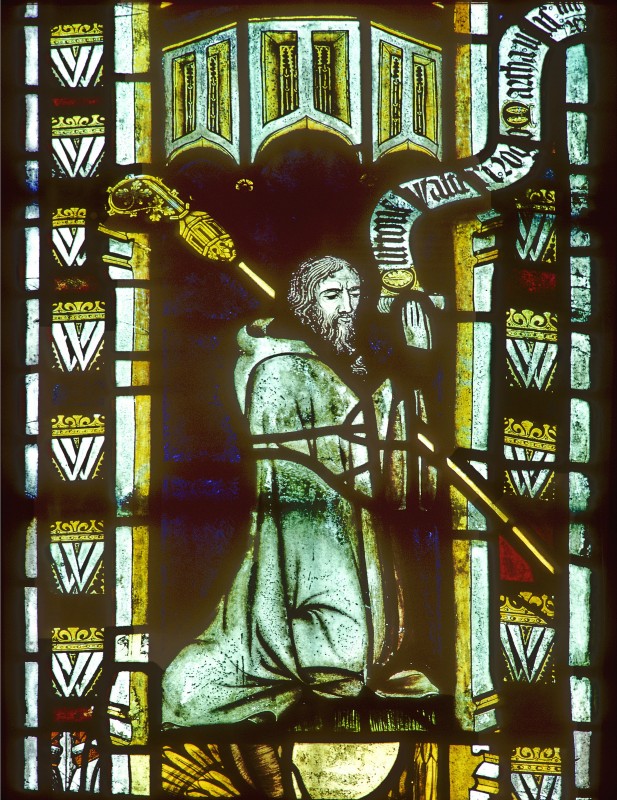 Bedfordshire, depicting Abbot Walter Clifton of Warden Abbey, 1381-2.